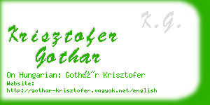 krisztofer gothar business card